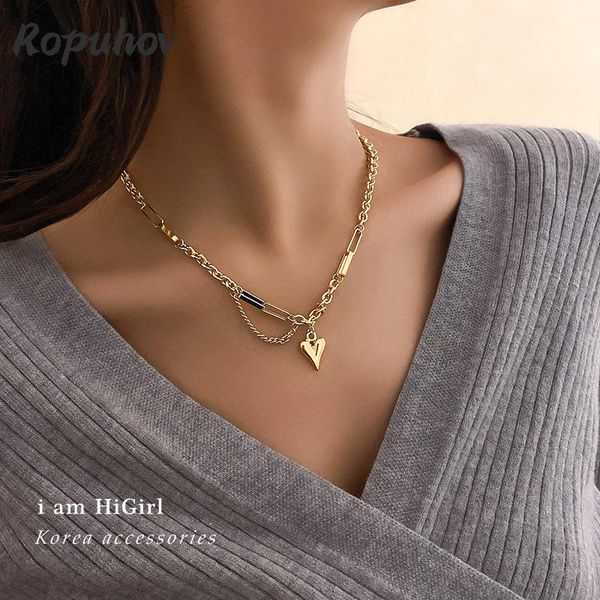 chains ropuhov 2021 korean fashion gift woman heart necklace chain stainless luxury cool fall winter match sweater bling wholesale, Silver
chains ropuhov 2021 korean fashion gift woman heart necklace chain stainless luxury cool fall winter match sweater bling wholesale, Silver