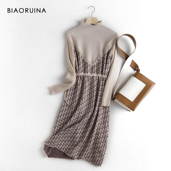 casual dresses biaoruina women's color matching plaid high waist turtleneck knitted dress with sashes ladies elegant autumn winter, Black;gray
casual dresses biaoruina women's color matching plaid high waist turtleneck knitted dress with sashes ladies elegant autumn winter, Black;gray