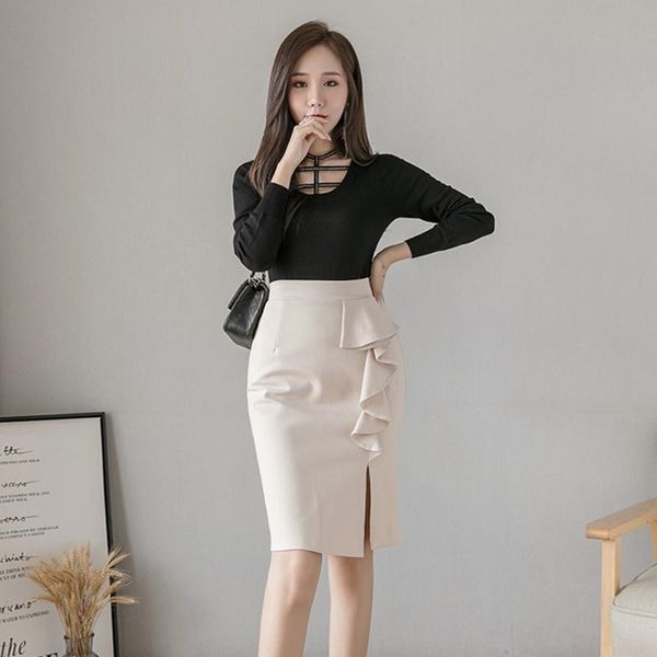 skirts plus size elegant party women fashion ruffles high waist package hips skirt stretch office lady midi jupe femme, Black
skirts plus size elegant party women fashion ruffles high waist package hips skirt stretch office lady midi jupe femme, Black