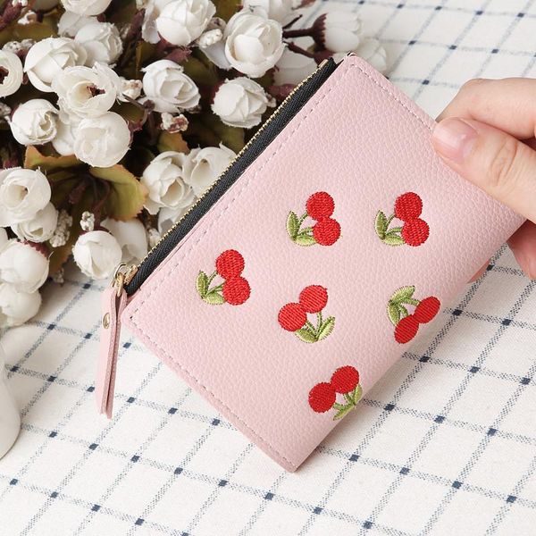 wallets women girls coin purse card id holders 2021 female small pu leather cherry embroidery short wallet ladies mini money bag, Red;black
wallets women girls coin purse card id holders 2021 female small pu leather cherry embroidery short wallet ladies mini money bag, Red;black