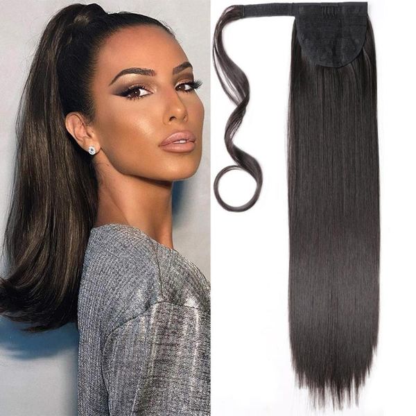 synthetic wigs belle show long straight wrap around clip in ponytail hair heat resistant pony tail fake natural wavy, Black
synthetic wigs belle show long straight wrap around clip in ponytail hair heat resistant pony tail fake natural wavy, Black