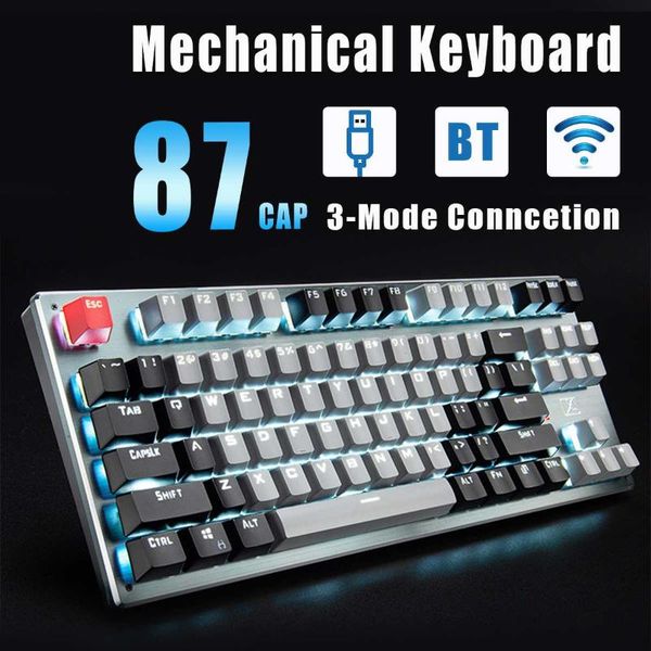 keyboards 87 keys mechanical keyboard with receiver blue switch tri-mode wired backlit wifi bluetooth for pc laptablet
keyboards 87 keys mechanical keyboard with receiver blue switch tri-mode wired backlit wifi bluetooth for pc laptablet