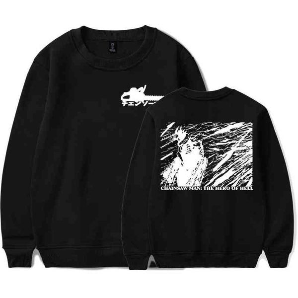 anime chainsaw man the hero of hell letter print sweatshirt men women fashion cool pullover double-sided print clothes g1214, Black
anime chainsaw man the hero of hell letter print sweatshirt men women fashion cool pullover double-sided print clothes g1214, Black