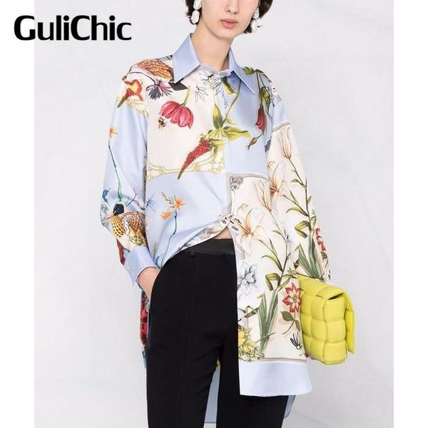 women's blouses & shirts 9.13 gulichic women fashion chic comfortable print silk shirt blouse, White
women's blouses & shirts 9.13 gulichic women fashion chic comfortable print silk shirt blouse, White