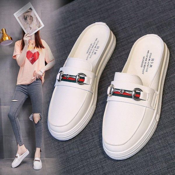 lazy little white half slippers women 's summer new net red versatile student flat bottom breathable cool slippers, Black
lazy little white half slippers women 's summer new net red versatile student flat bottom breathable cool slippers, Black