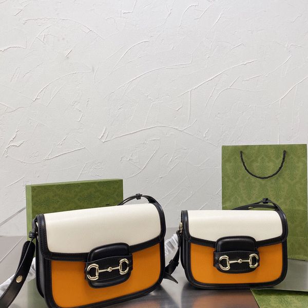 luxury handbags and storage bags guc1 21 new products spring summer yellow white black color matching saddle bag 1955 si
luxury handbags and storage bags guc1 21 new products spring summer yellow white black color matching saddle bag 1955 si