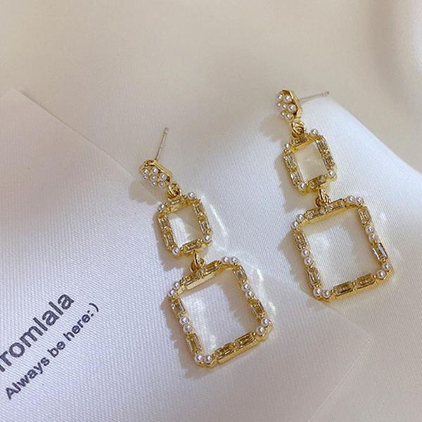 dangle & chandelier s925 needle retro square pearl temperament earrings for women creativity luxury designer jewelry micro-set rhinestones w, Silver
dangle & chandelier s925 needle retro square pearl temperament earrings for women creativity luxury designer jewelry micro-set rhinestones w, Silver