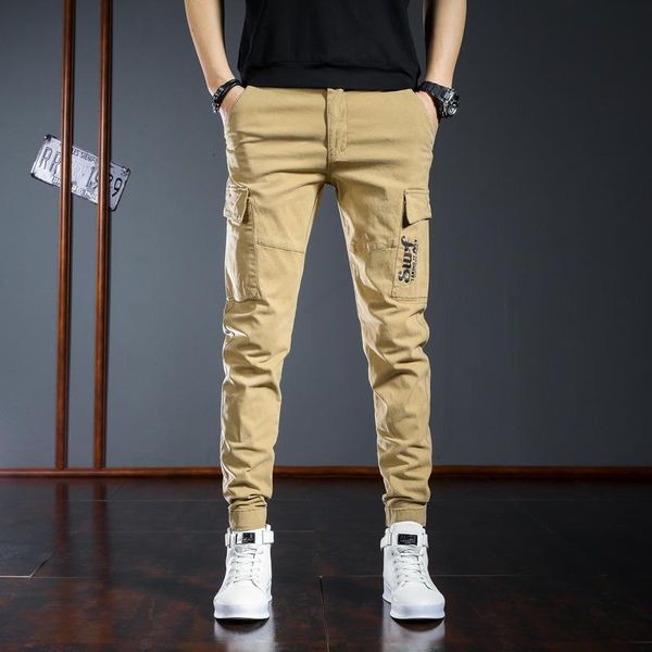 men's pants w9021 men cargo slim fit casual sport daily multi-pocket tie-feet jogger youth handsome zipper- fashion khaki trousers, Black
men's pants w9021 men cargo slim fit casual sport daily multi-pocket tie-feet jogger youth handsome zipper- fashion khaki trousers, Black