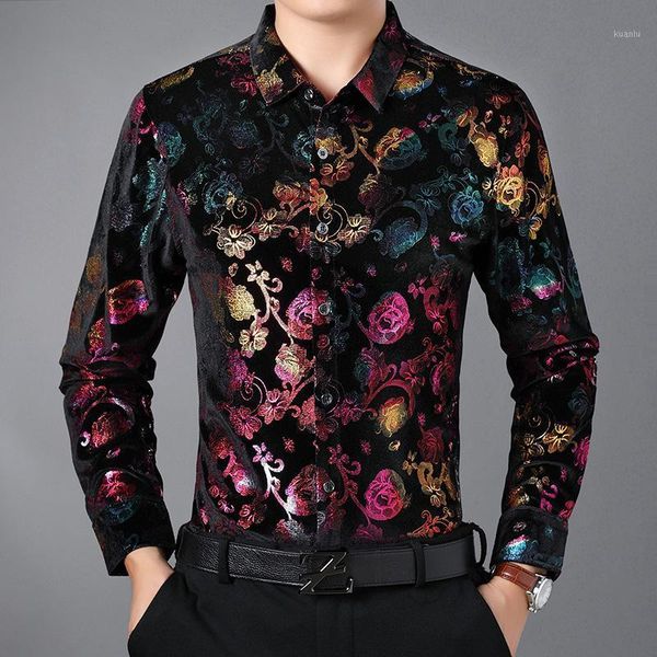 men's casual shirts el006 creative color 3d flower pattern print long sleeve shirt autumn 2021 high-quality soft comfortable luxury men, White;black
men's casual shirts el006 creative color 3d flower pattern print long sleeve shirt autumn 2021 high-quality soft comfortable luxury men, White;black