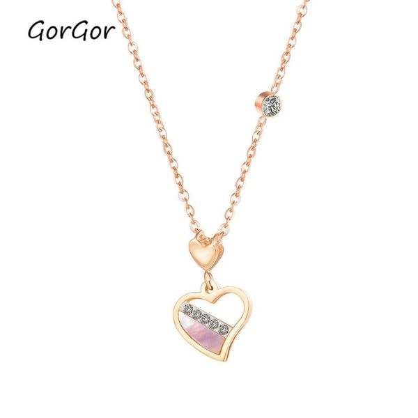 pendant necklaces gorgor arrivals titanium steel rose gold peach heart inlaid rhinestone clavicle chain necklace for women jewelry gift 1717, Silver
pendant necklaces gorgor arrivals titanium steel rose gold peach heart inlaid rhinestone clavicle chain necklace for women jewelry gift 1717, Silver
