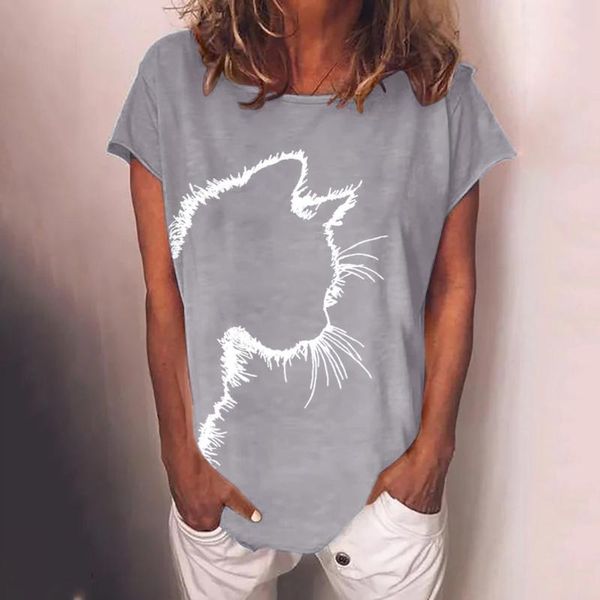 women's t-shirt 35# plus size cat print woman tshirts short sleeve 3d animal printed t shirt women o-neck tee mujer camisetas, White
women's t-shirt 35# plus size cat print woman tshirts short sleeve 3d animal printed t shirt women o-neck tee mujer camisetas, White