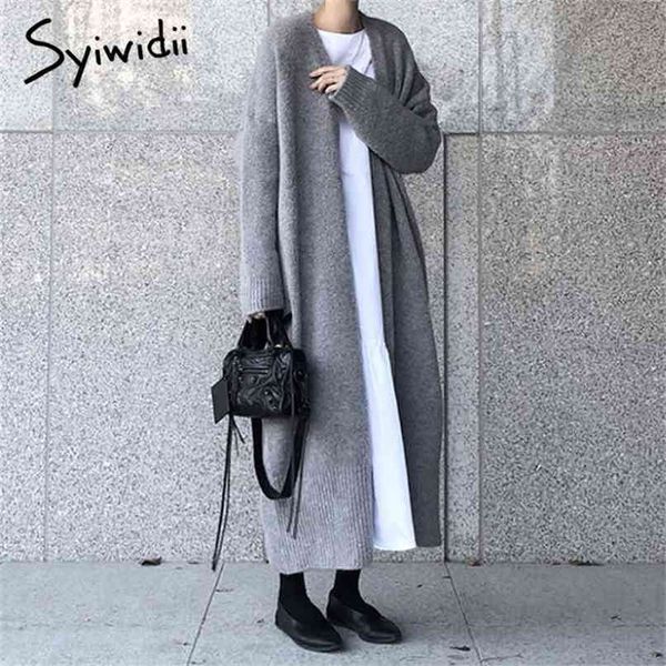 syiwidii long cardigan women elegant ladies loose ribbed knitted oversize sweaters fashion coat spring and autumn 210914, White;black
syiwidii long cardigan women elegant ladies loose ribbed knitted oversize sweaters fashion coat spring and autumn 210914, White;black