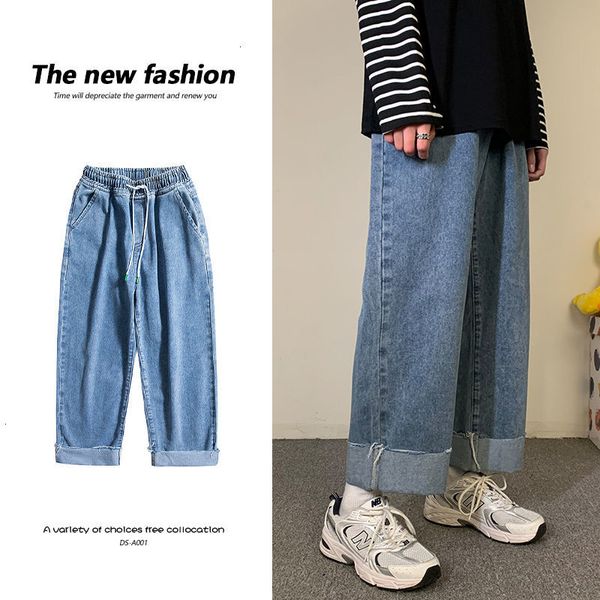 2021 new drawstring wide-leg men's fashion casual retro blue jeans men streetwear korean loose straight denim pants mens -5xl hy9y
2021 new drawstring wide-leg men's fashion casual retro blue jeans men streetwear korean loose straight denim pants mens -5xl hy9y