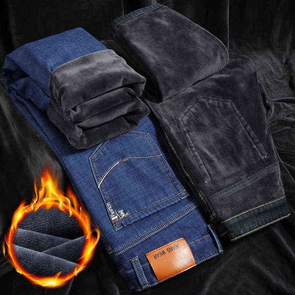 men's jeans oversized wear plush thickened slim straight tube winter warm men's busins jeans, Blue
men's jeans oversized wear plush thickened slim straight tube winter warm men's busins jeans, Blue