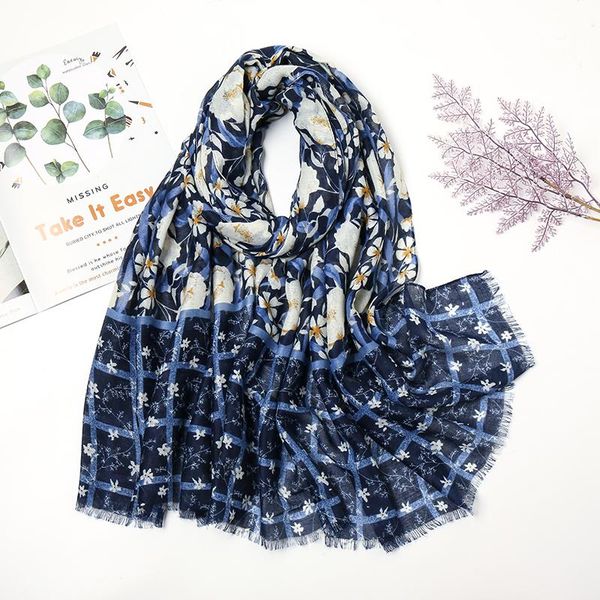 scarves arrival printed cotton scarf women muslim hijab plaid floral viscose large size tassel shawl islamic turban bandana, Blue;gray
scarves arrival printed cotton scarf women muslim hijab plaid floral viscose large size tassel shawl islamic turban bandana, Blue;gray