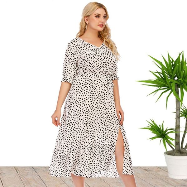 new autumn plus size dress women's short-sleeved button-breasted floral mid-length waist waist, Black
new autumn plus size dress women's short-sleeved button-breasted floral mid-length waist waist, Black