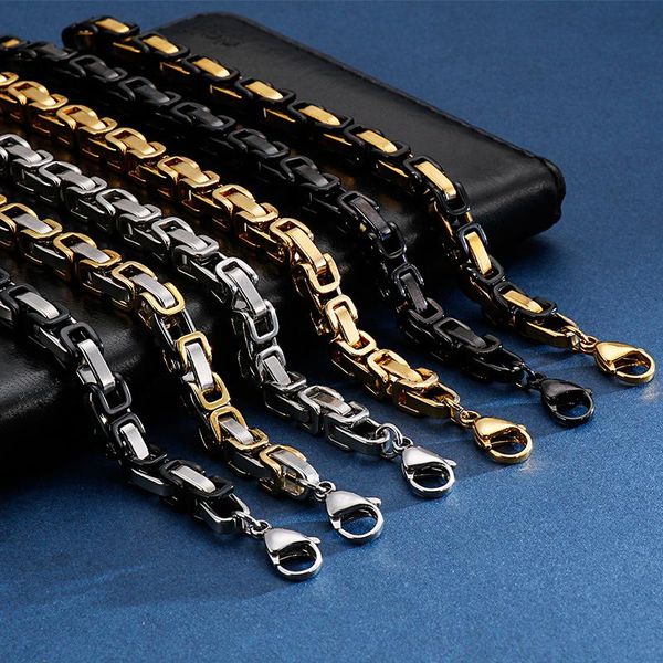 link, chain fashion stainless steel byzantine bracelet men 20cm 21.5cm color gold black chunky link armband male jewelry 2021
link, chain fashion stainless steel byzantine bracelet men 20cm 21.5cm color gold black chunky link armband male jewelry 2021