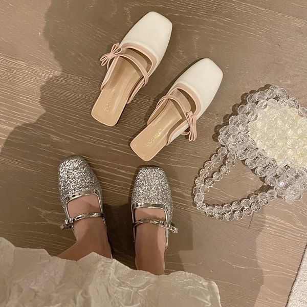 women slippers mules flat slippers casual shoes british buckle slides silver heels summer elegant ladies office shoes, Black
women slippers mules flat slippers casual shoes british buckle slides silver heels summer elegant ladies office shoes, Black