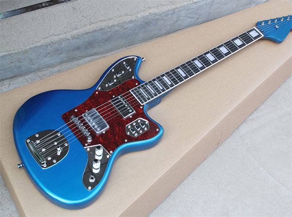 the metal blue ebony fingerboard of jaguar electric guitar can be changed as required
the metal blue ebony fingerboard of jaguar electric guitar can be changed as required