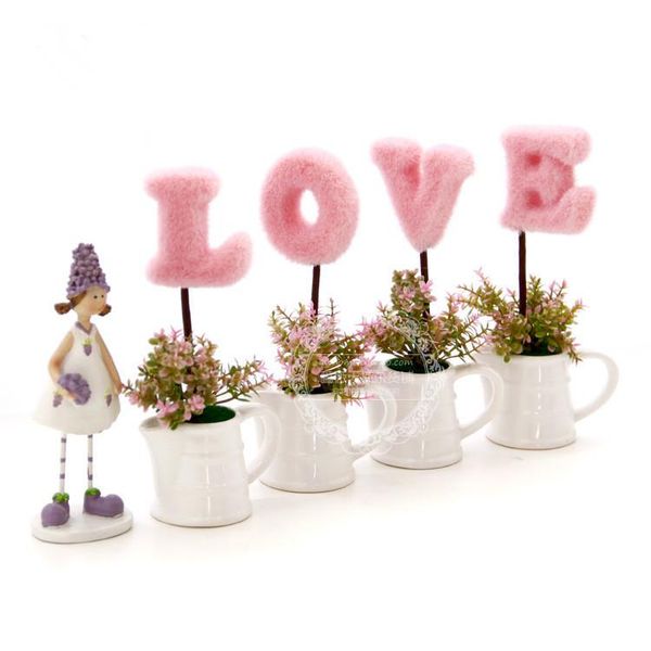 ceramics flower vase +love flocking plastic flowers valentine's day gift fake flower in decorative pots
ceramics flower vase +love flocking plastic flowers valentine's day gift fake flower in decorative pots