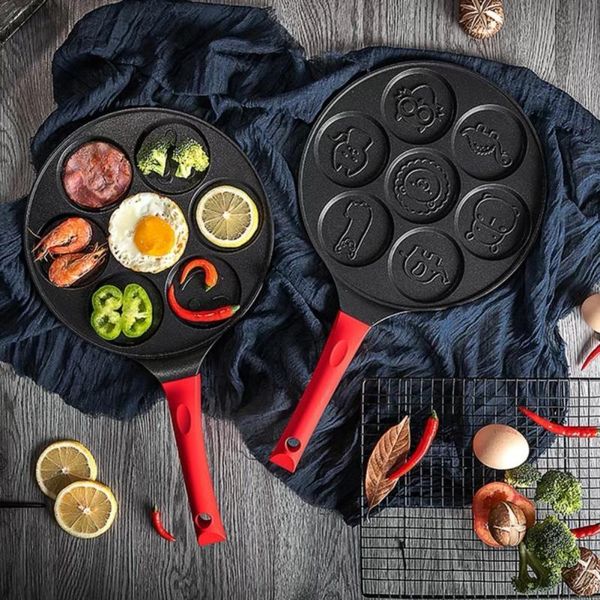 pans 7 holes egg frying pan multifunction hamburger steak non stick wooden handle cooking utensils
pans 7 holes egg frying pan multifunction hamburger steak non stick wooden handle cooking utensils