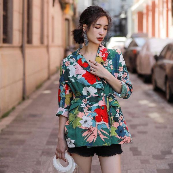 women's suits & blazers herstory 2021 summer floral printed women blazer long sleeves colorful casual ladies suit, White;black
women's suits & blazers herstory 2021 summer floral printed women blazer long sleeves colorful casual ladies suit, White;black