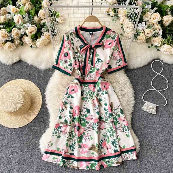 women fashion sweet printed a-line dress ins v-neck bow slim short sleeve elegant clothes vestido de mujer r171 210527, Black;gray
women fashion sweet printed a-line dress ins v-neck bow slim short sleeve elegant clothes vestido de mujer r171 210527, Black;gray