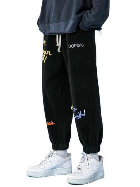 men's pants casual spring and autumn drawstring closing handsome ankle-tied sweatpants korean style fashion, Black
men's pants casual spring and autumn drawstring closing handsome ankle-tied sweatpants korean style fashion, Black