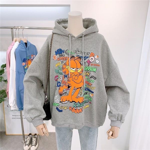 cartoon streetwear cotton hoodie coat women 2021 spring funny print oversized hooded sweatshirt femme drawstring casual hoodies, Black
cartoon streetwear cotton hoodie coat women 2021 spring funny print oversized hooded sweatshirt femme drawstring casual hoodies, Black