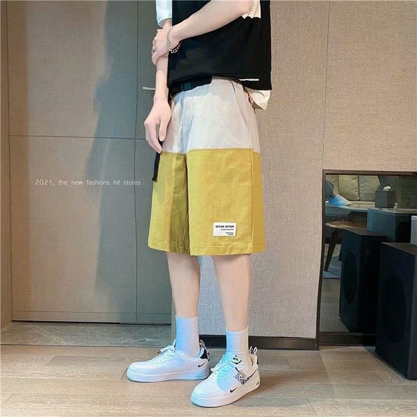 men's shorts summer contrast stitching casual male trend ins high street loose five-point pants sports basketball jogging, White;black
men's shorts summer contrast stitching casual male trend ins high street loose five-point pants sports basketball jogging, White;black