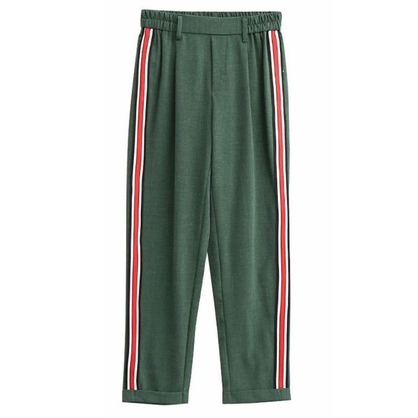 women's pants & capris mobtrs clothing casual slim army green women straight side stripe street for woman, Black;white
women's pants & capris mobtrs clothing casual slim army green women straight side stripe street for woman, Black;white