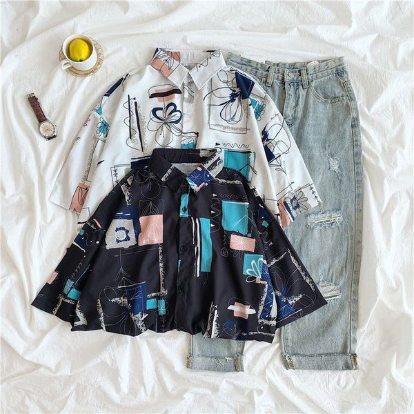 women's blouses & shirts summer long sleeve shirt design sense korean style hong kong fashion loose large graffiti full set of fashion, White
women's blouses & shirts summer long sleeve shirt design sense korean style hong kong fashion loose large graffiti full set of fashion, White