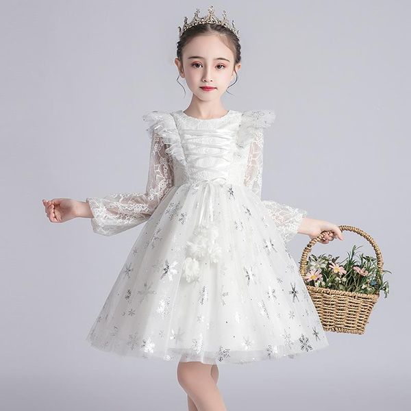 girl's dresses white princess ball gown lace sleeves ribbon flower girl bow sashes silver print formal holy communion dress for wedding, Red;yellow
girl's dresses white princess ball gown lace sleeves ribbon flower girl bow sashes silver print formal holy communion dress for wedding, Red;yellow