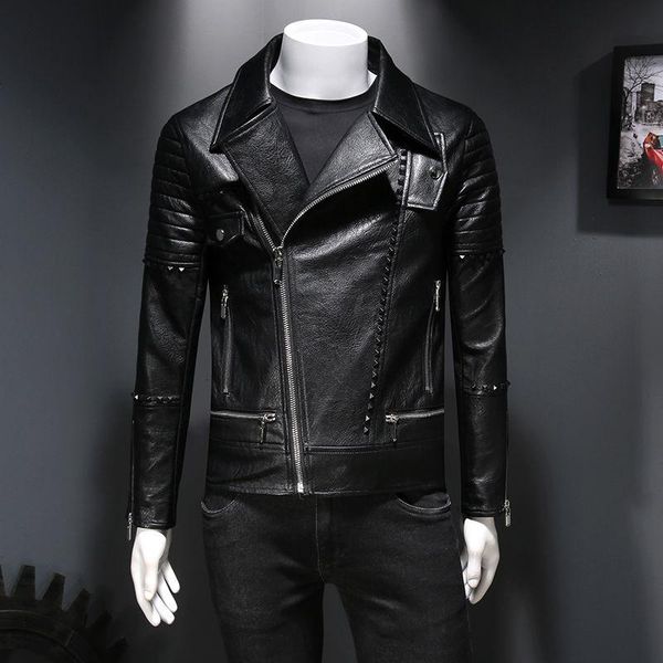 men's fur & faux black solid color leather jacket men 2021 autumn lapel coat pu chaqueta cuero veste cuir homme
men's fur & faux black solid color leather jacket men 2021 autumn lapel coat pu chaqueta cuero veste cuir homme
