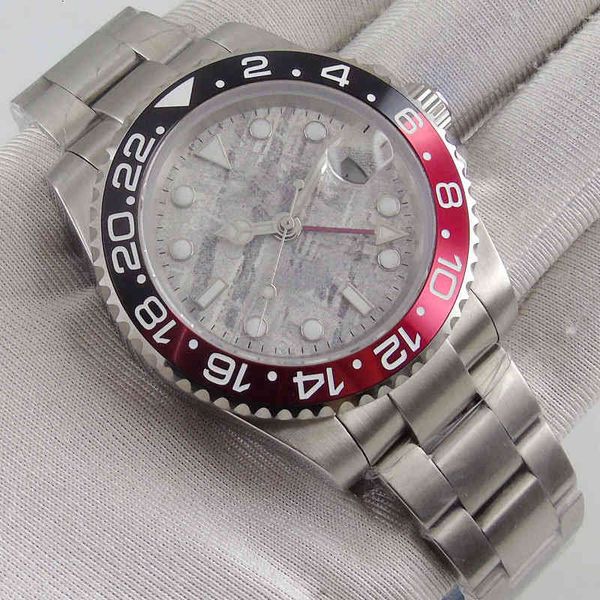 sterile dial sapphire glass 40mm date light-emitting black red insert cover games automatic clock, Slivery;brown
sterile dial sapphire glass 40mm date light-emitting black red insert cover games automatic clock, Slivery;brown