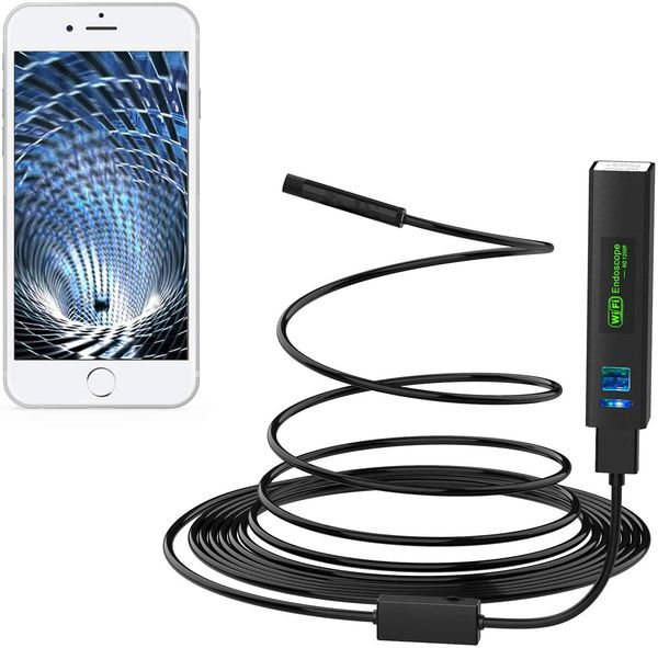 8mm 2m/5m wireless snake camera 1200p wifi inspection cameras hd endoscope 8 led light rigid cable borescope for iphone android smartphone t
8mm 2m/5m wireless snake camera 1200p wifi inspection cameras hd endoscope 8 led light rigid cable borescope for iphone android smartphone t