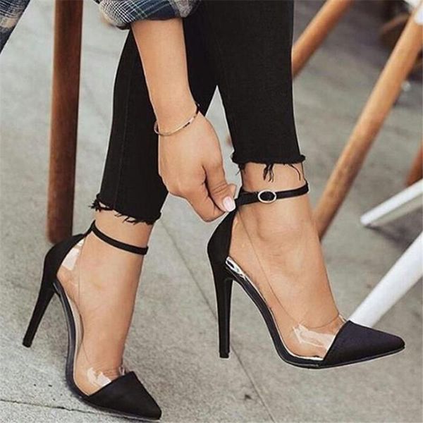 dress shoes 2021 jelly clear chaussure bride women high pump zapatos mujer thin heels ankle buckle ladies wedding woman, Black
dress shoes 2021 jelly clear chaussure bride women high pump zapatos mujer thin heels ankle buckle ladies wedding woman, Black