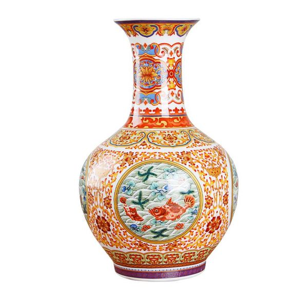 jingdezhen enamel waterweeds ceramic vase ancient ming and qing porcelain 
jingdezhen enamel waterweeds ceramic vase ancient ming and qing porcelain