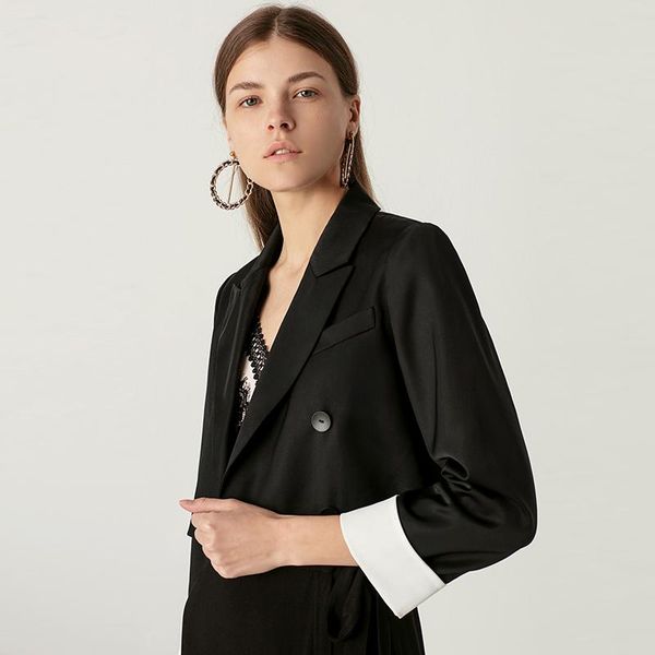 women's jackets yigelila fashion black coats turndown collar solid short double breasted office lady full sleeves 91037, Black;brown
women's jackets yigelila fashion black coats turndown collar solid short double breasted office lady full sleeves 91037, Black;brown