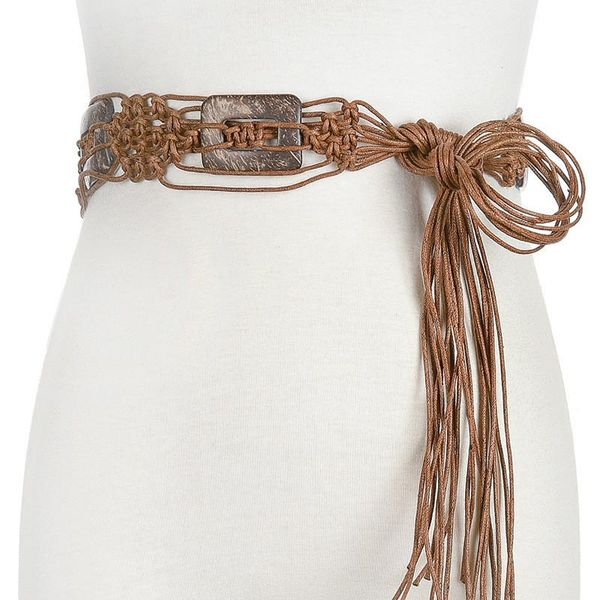 belts 2021 national wind wax rope weaving hand belt bohemia style waist chain dress accessories bl1825, Black;brown 
belts 2021 national wind wax rope weaving hand belt bohemia style waist chain dress accessories bl1825, Black;brown