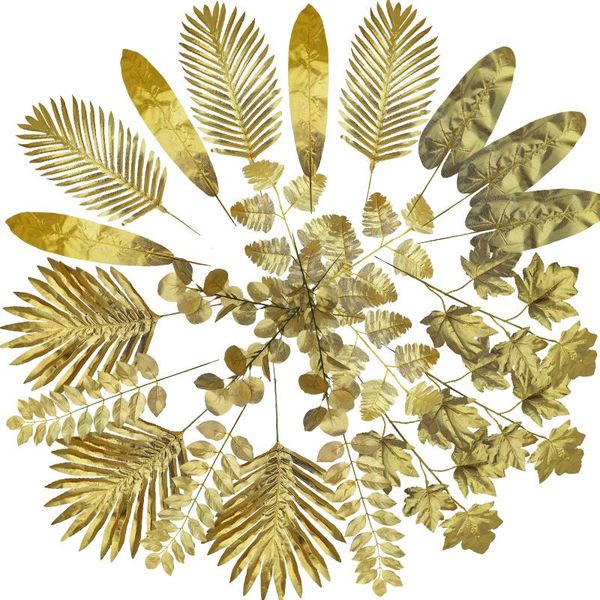 5pcs gold palm leaves tropical monstera fake plants flower arrangement background scattered leaf home accessorries
5pcs gold palm leaves tropical monstera fake plants flower arrangement background scattered leaf home accessorries