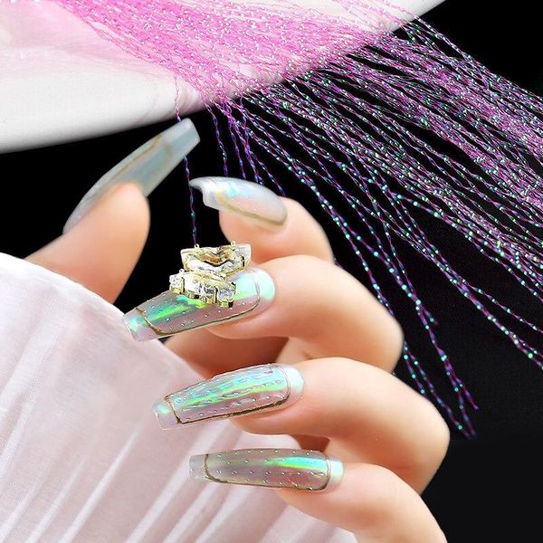 nail art decorations 1 pack fluorescent laser thread glitter 3d silk striping line tape holographic foils for uv gel polish decoration, Silver;gold
nail art decorations 1 pack fluorescent laser thread glitter 3d silk striping line tape holographic foils for uv gel polish decoration, Silver;gold