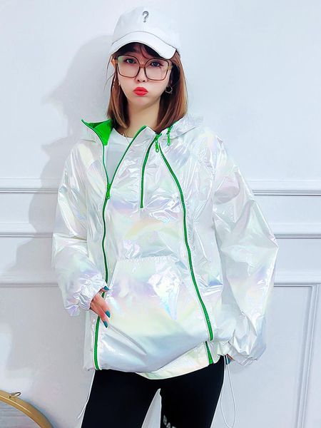 colorful white coat women's spring new double zipper pullover sweater popular online popular hooded baseball uniform ins fashion, Black;brown
colorful white coat women's spring new double zipper pullover sweater popular online popular hooded baseball uniform ins fashion, Black;brown
