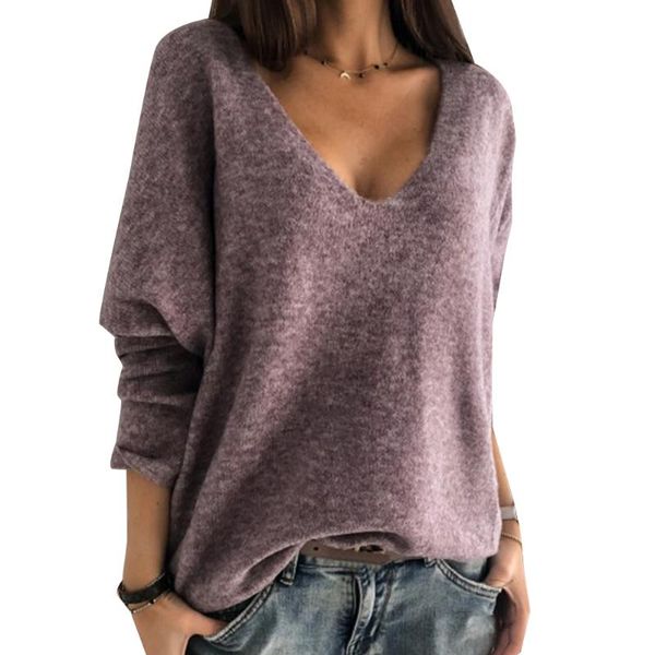 women's sweaters autumn for women full lseeve solid color v-neck loose casual knit jumper clothes soft comfortable female simple, White;black
women's sweaters autumn for women full lseeve solid color v-neck loose casual knit jumper clothes soft comfortable female simple, White;black