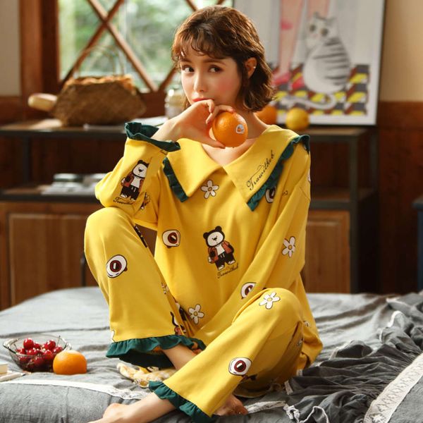 spring and pajamas women's cotton long sleeve princess style korean lovely girl suit summer autumn winter leisure home wear, Black;red
spring and pajamas women's cotton long sleeve princess style korean lovely girl suit summer autumn winter leisure home wear, Black;red