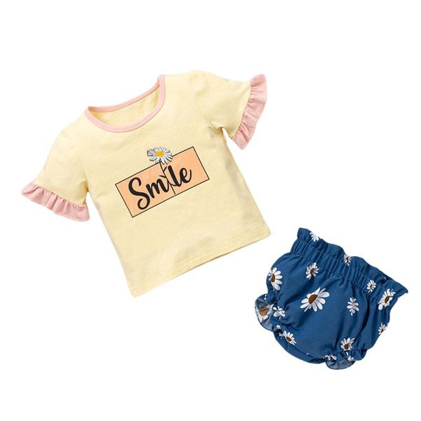 opperiaya toddler baby girls clothing set smile print short sleeve round neck flower shorts two-piece summer lovely suit, White
opperiaya toddler baby girls clothing set smile print short sleeve round neck flower shorts two-piece summer lovely suit, White