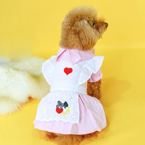 dog cloth winter pet products clothing puppy cat maid skirt spring and autumn