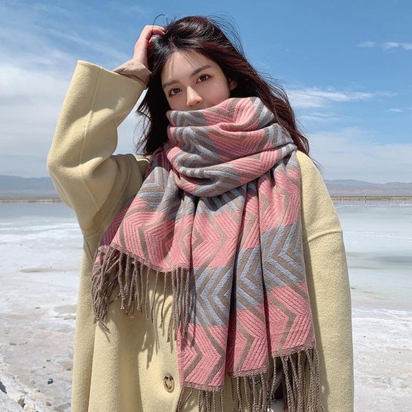 scarves 2021 autumn and winter imitation cashmere scarf female korean version arrow warm shawl male students couple bib, Blue;gray
scarves 2021 autumn and winter imitation cashmere scarf female korean version arrow warm shawl male students couple bib, Blue;gray