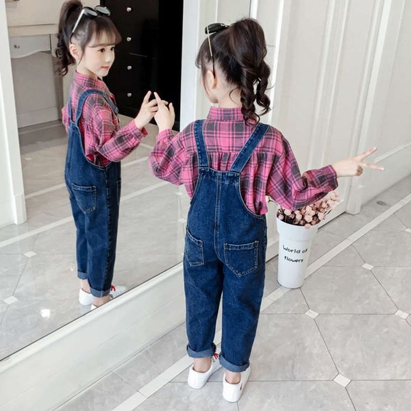girls' denim suit 2019 new style korean children's spring and autumn net red suspender set, Blue
girls' denim suit 2019 new style korean children's spring and autumn net red suspender set, Blue