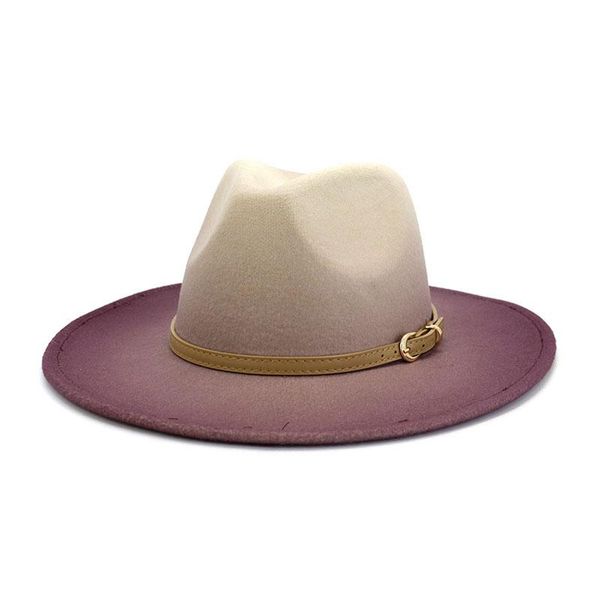 wide brim hats women's cap autumn winter classic jazz hat european american for men fedoras fashion 2021 felt buckle strap sun couples, Blue;gray
wide brim hats women's cap autumn winter classic jazz hat european american for men fedoras fashion 2021 felt buckle strap sun couples, Blue;gray